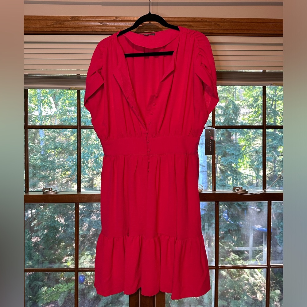 Sharagano Split Neck Mini Dress NWT - Size 12